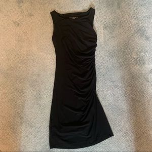 Joeffer Caoc Black Midi Dress with Side Ruching